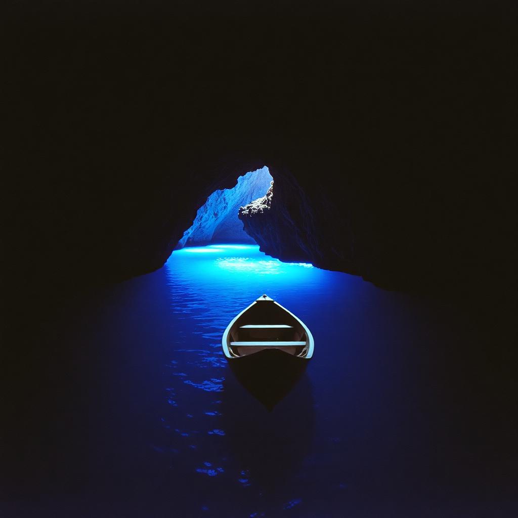 Day three — a wooden boat at the Blue Grotto, Capri.